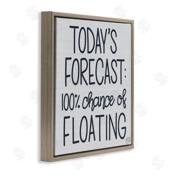 Stupell Industries Stephanie Dicks | Today's Forecast Floating Grey Phrase Wall Art