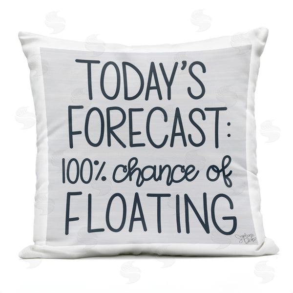 Stupell Industries Stephanie Dicks | Today's Forecast Floating Phrase Printed Throw Pillow