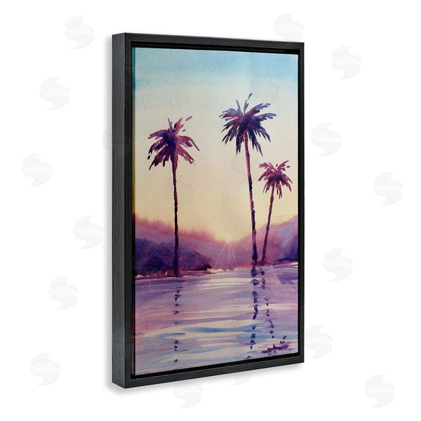 Stupell Industries Stephanie Fielden | Purple Hued Palm Trees