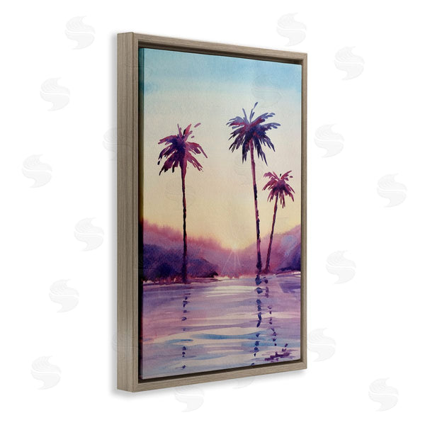 Stupell Industries Stephanie Fielden | Purple Hued Palm Trees