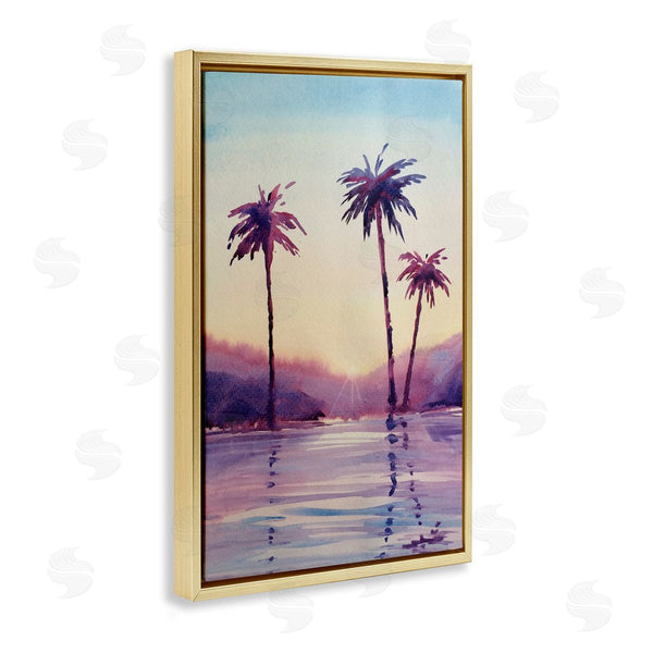 Stupell Industries Stephanie Fielden | Purple Hued Palm Trees