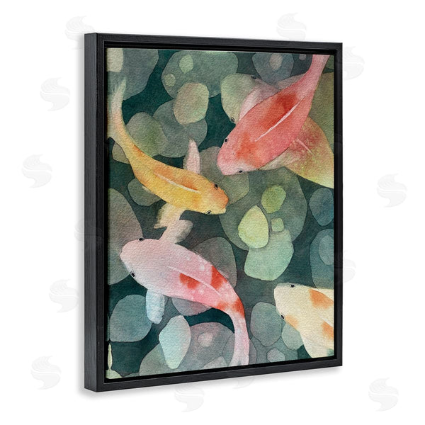 Stupell Industries Stephanie Fielden | Watercolor Koi Aerial View