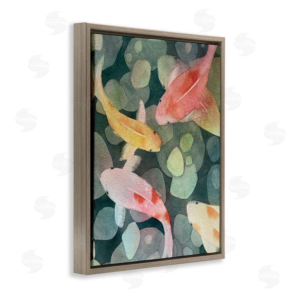 Stupell Industries Stephanie Fielden | Watercolor Koi Aerial View
