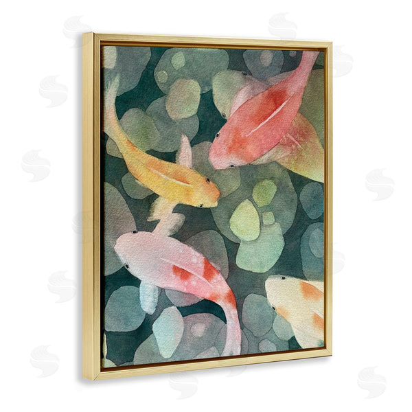Stupell Industries Stephanie Fielden | Watercolor Koi Aerial View