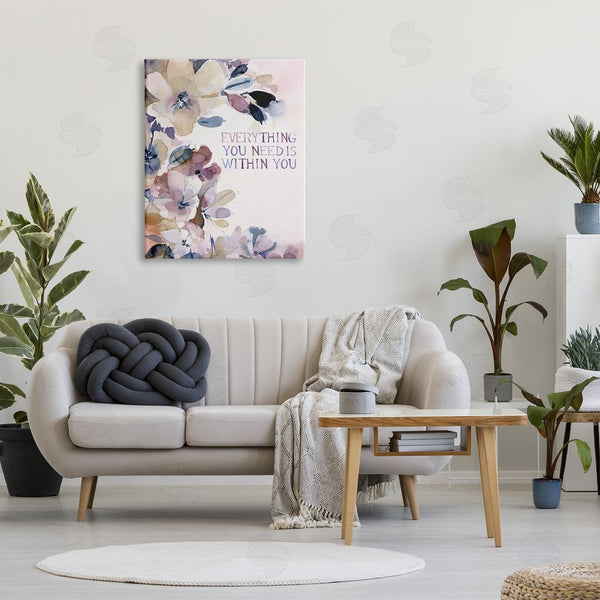 Stupell Industries Stephanie Ryan | Everything You Need Floral Phrase Wall Art