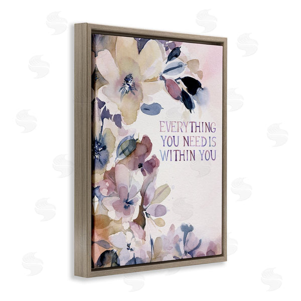 Stupell Industries Stephanie Ryan | Everything You Need Floral Phrase Wall Art