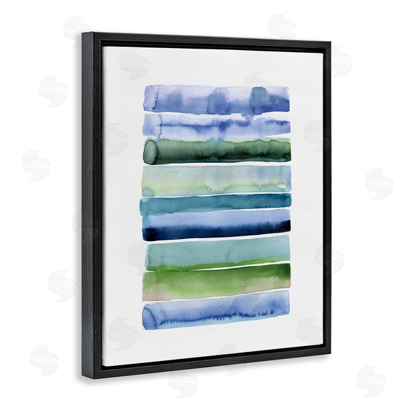 Stupell Industries Stephanie Ryan | Green And Blue Ombre Stripes