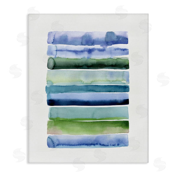stupell industries Stephanie Ryan | Green and Blue Ombre Stripes