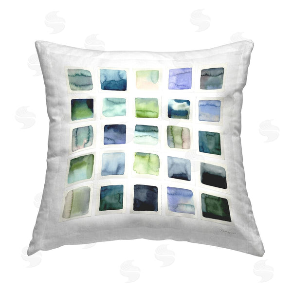 stupell industries Stephanie Ryan | Watercolor Patterned Squares Printed Throw Pillow