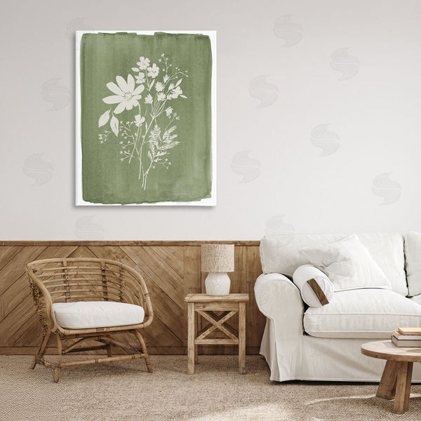 Stupell Industries Stephanie Ryan | Wildflowers On Olive Green