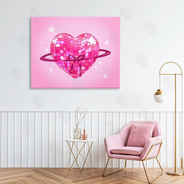 Stupell Industries Stephanie Sanchez | Disco Heart Planet Rings