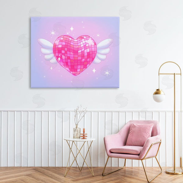 Stupell Industries Stephanie Sanchez | Disco Heart With Wings
