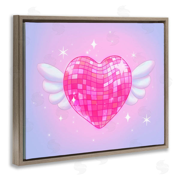 Stupell Industries Stephanie Sanchez | Disco Heart With Wings