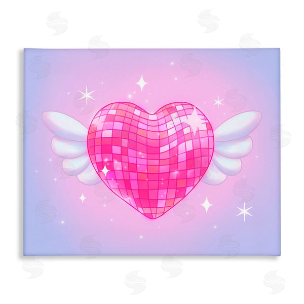 Stupell Industries Stephanie Sanchez | Disco Heart With Wings