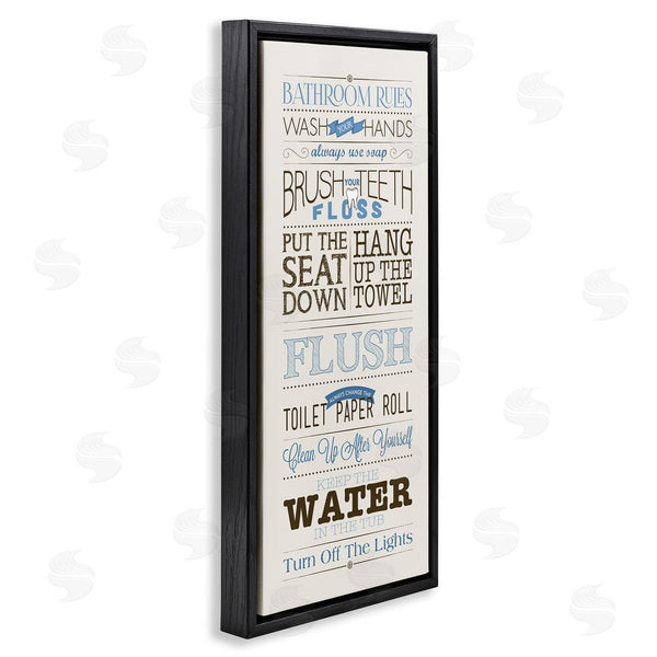 Stupell Industries Stephanie Workman Marrott | Bathroom Rules Vintage List Wall Art