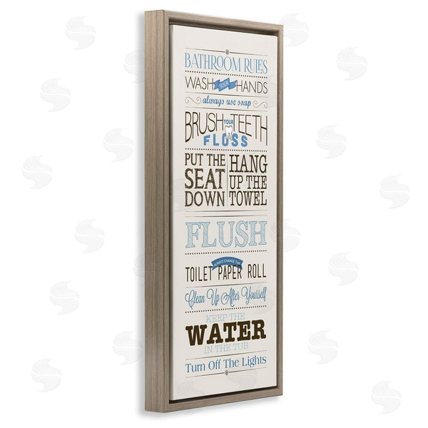 Stupell Industries Stephanie Workman Marrott | Bathroom Rules Vintage List Wall Art