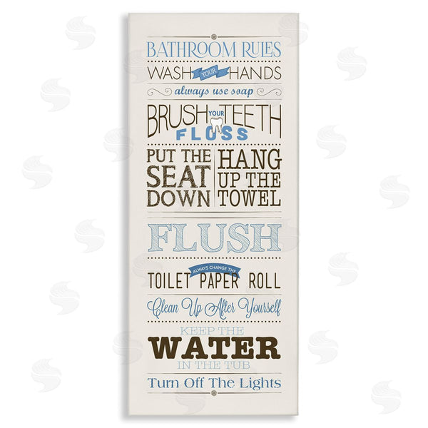stupell industries Stephanie Workman Marrott | Bathroom Rules Vintage List Wall Art