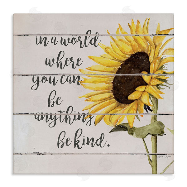 stupell industries Stephanie Workman Marrott | Be Anything Be Kind Motivational Quote Farmhouse Sunflower Wall Art
