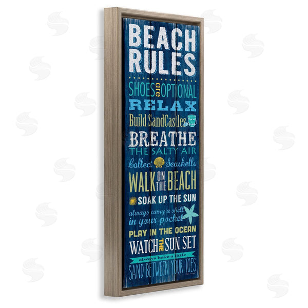 Stupell Industries Stephanie Workman Marrott | Beach Rules Relax Breathe