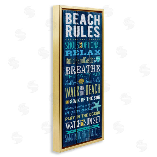 Stupell Industries Stephanie Workman Marrott | Beach Rules Relax Breathe