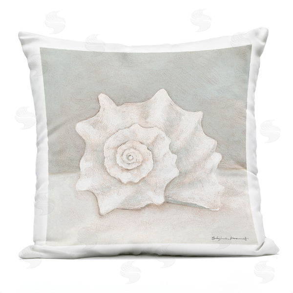 Stupell Industries Stephanie Workman Marrott | Beige Conch Seashell Printed Throw Pillow