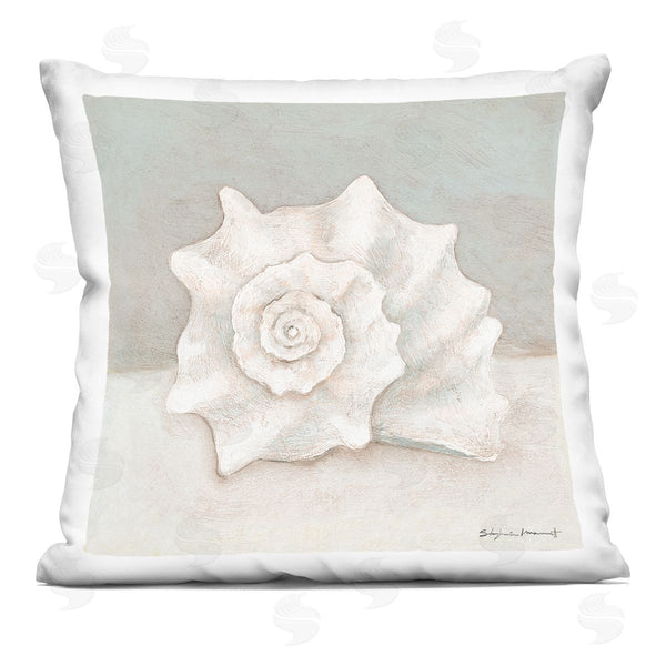 stupell industries Stephanie Workman Marrott | Beige Conch Seashell Printed Throw Pillow