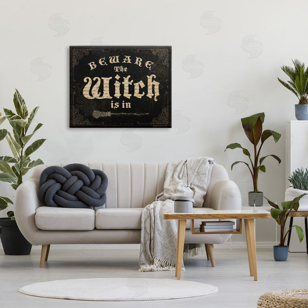 Stupell Industries Stephanie Workman Marrott | Beware The Witch Vintage Phrase Wall Art