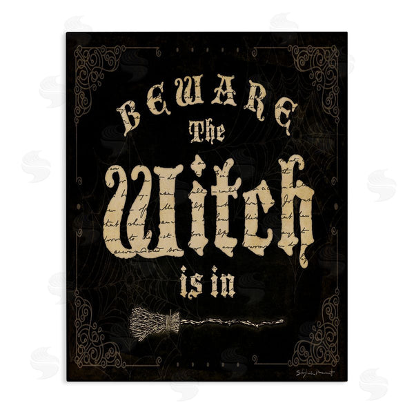 stupell industries Stephanie Workman Marrott | Beware The Witch Vintage Phrase Wall Art
