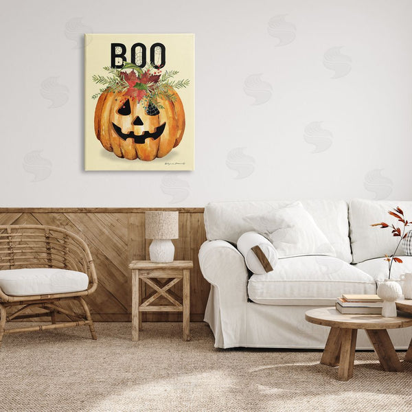 Stupell Industries Stephanie Workman Marrott | Boo Halloween Flowers Wall Art