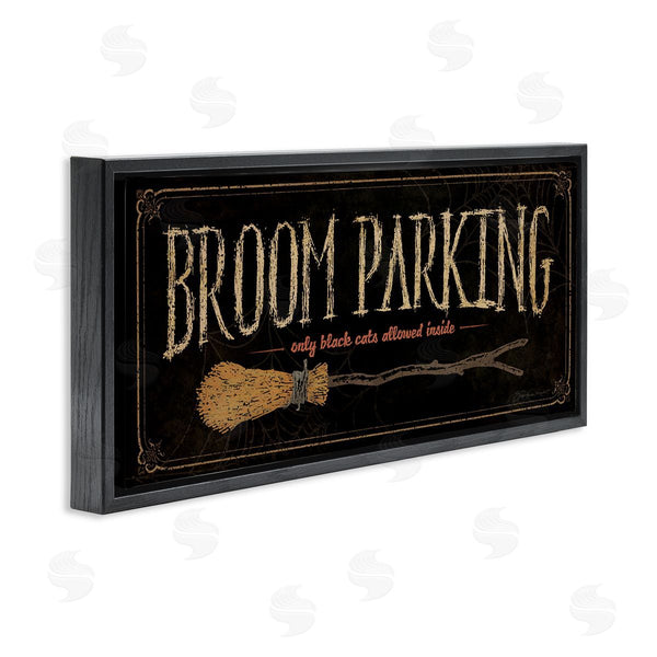 Stupell Industries Stephanie Workman Marrott | Broom Parking Black Cats Allowed Wall Art