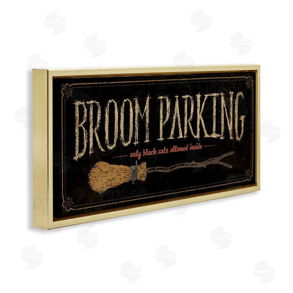 Stupell Industries Stephanie Workman Marrott | Broom Parking Black Cats Allowed Wall Art