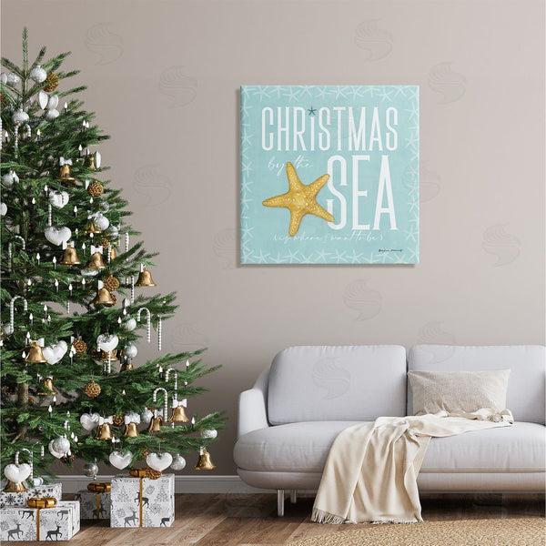 Stupell Industries Stephanie Workman Marrott | Christmas By The Sea Turquoise Wall Art