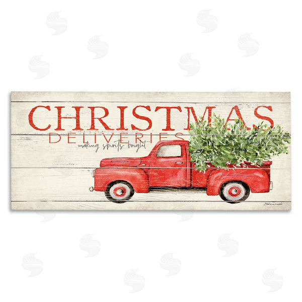 stupell industries Stephanie Workman Marrott | Christmas Deliveries Red Truck Wall Art