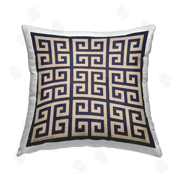 Stupell Industries Stephanie Workman Marrott | Classic Greek Key Pattern Printed Throw Pillow