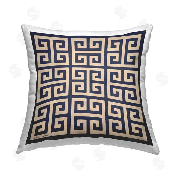 stupell industries Stephanie Workman Marrott | Classic Greek Key Pattern Printed Throw Pillow