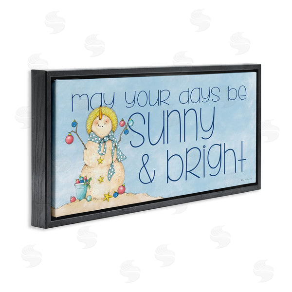 Stupell Industries Stephanie Workman Marrott | Days Sunny And Bright Beach Sand Winter Snowman Wall Art