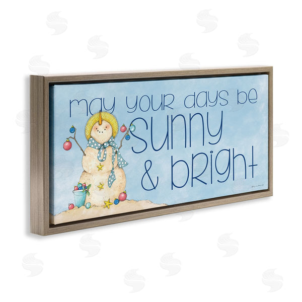 Stupell Industries Stephanie Workman Marrott | Days Sunny And Bright Beach Sand Winter Snowman Wall Art