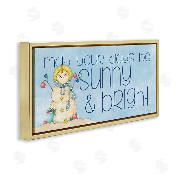 Stupell Industries Stephanie Workman Marrott | Days Sunny And Bright Beach Sand Winter Snowman Wall Art