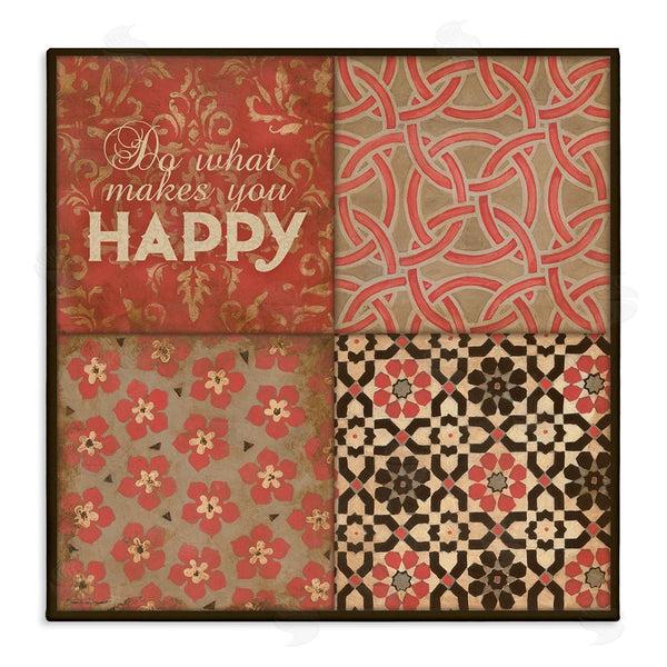 stupell industries Stephanie Workman Marrott | Do What Makes You Happy Vintage Red Patterns Wall Art