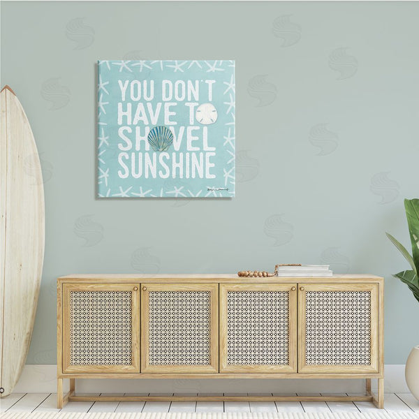 Stupell Industries Stephanie Workman Marrott | Don't Have To Shovel Sunshine Funny Nautical Winter Wall Art