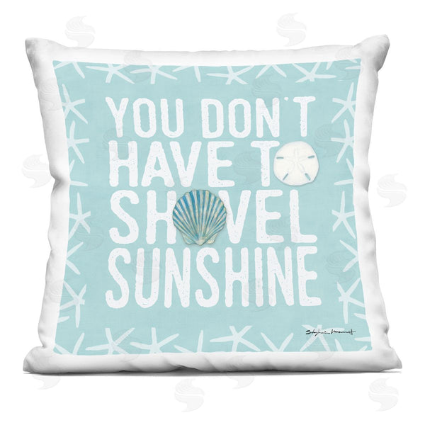 stupell industries Stephanie Workman Marrott | Don't Have to Shovel Sunshine Printed Throw Pillow