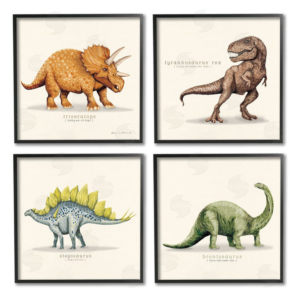 Stupell Industries Stephanie Workman Marrott | Educational Dinosaurs Scientific Species Wall Art