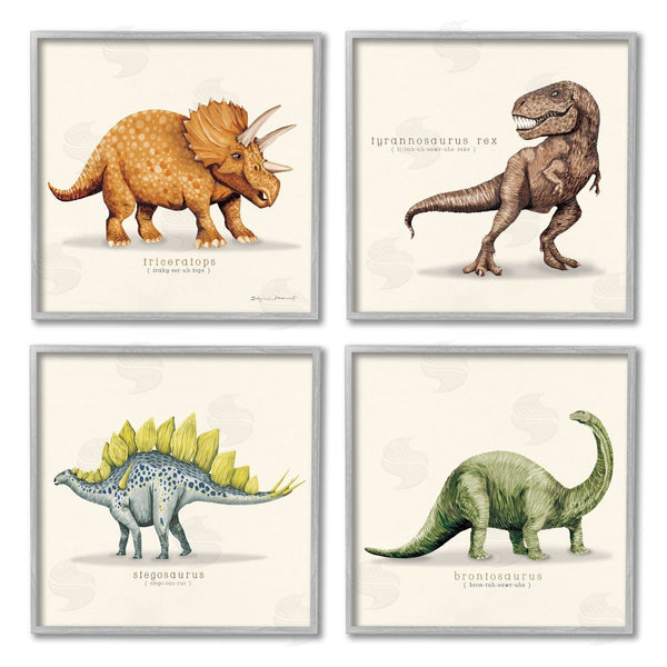 Stupell Industries Stephanie Workman Marrott | Educational Dinosaurs Scientific Species Wall Art