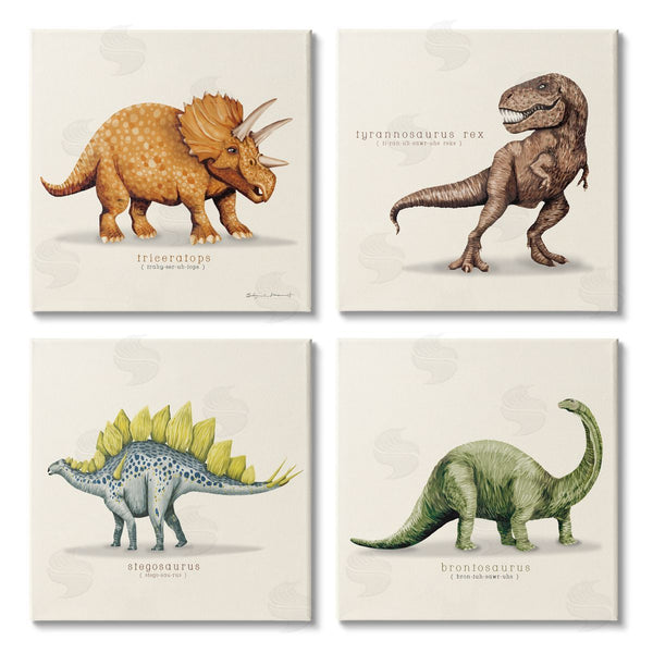 stupell industries Stephanie Workman Marrott | Educational Dinosaurs Scientific Species Wall Art