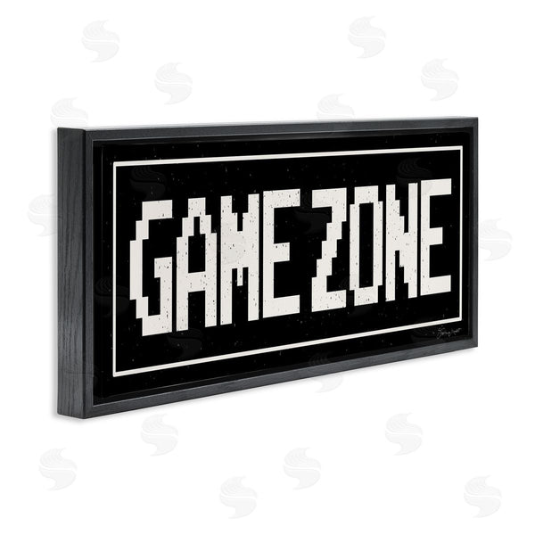 Stupell Industries Stephanie Workman Marrott | Game Zone Phrase Minimal Retro Arcade Typography