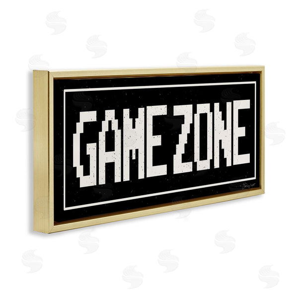 Stupell Industries Stephanie Workman Marrott | Game Zone Phrase Minimal Retro Arcade Typography