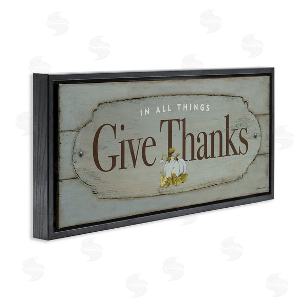 Stupell Industries Stephanie Workman Marrott | Give Thanks Distressed Grey Wall Art