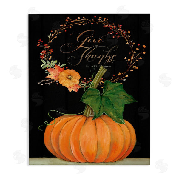 stupell industries Stephanie Workman Marrott | Give Thanks Pumpkin Seasonal