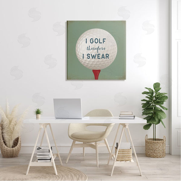 Stupell Industries Stephanie Workman Marrott | Golf Therefore I Swear Funny Sports Wall Art