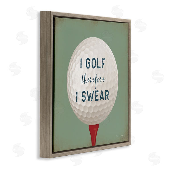 Stupell Industries Stephanie Workman Marrott | Golf Therefore I Swear Funny Sports Wall Art
